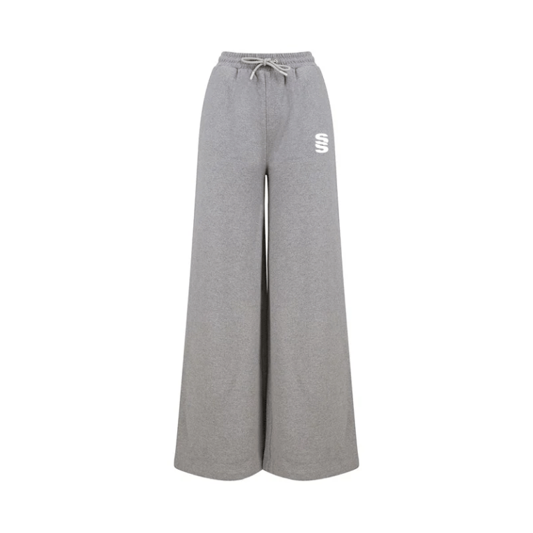 Womens Wide Leg Joggers Grey